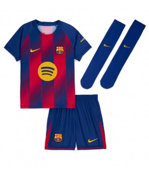 Billiga Barcelona Pedri Gonzalez #8 Hemmatröja Barn 2025-26 Kortärmad (+ Korta byxor)
